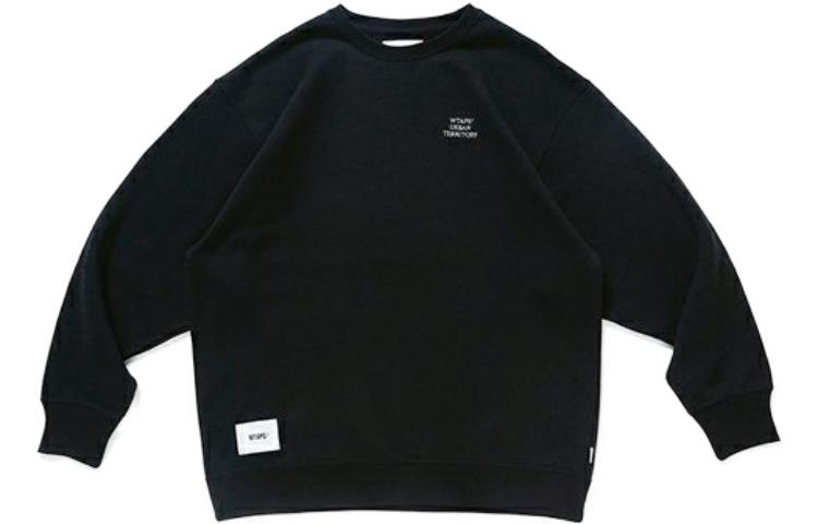 WTAPS SS23 Plain Pullover Sweatshirt Black 222ATDT-CSM19-BK