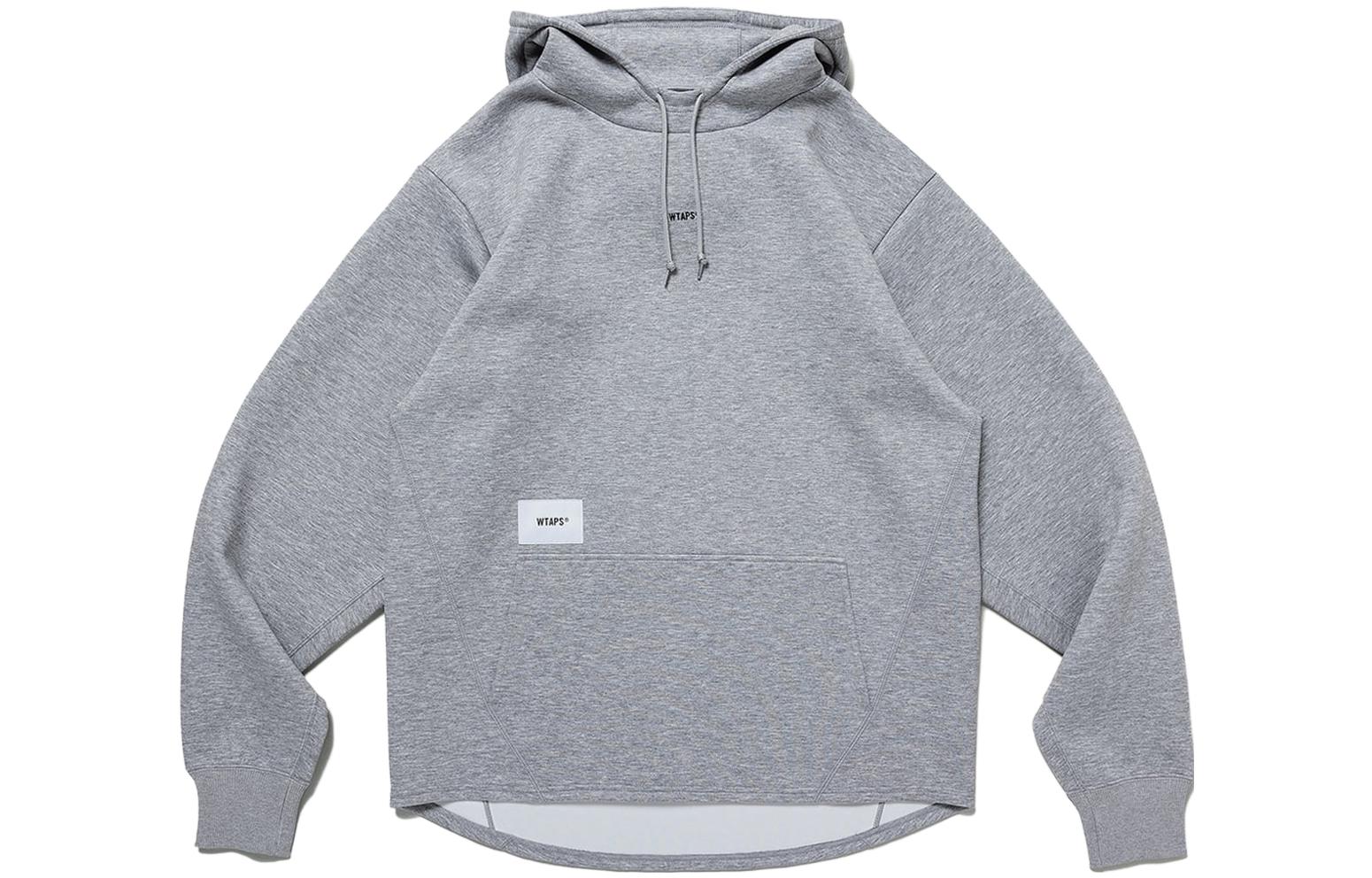 WTAPS SS23 Solid Color Casual Hoodie Grey 231ATDT-CSM05
