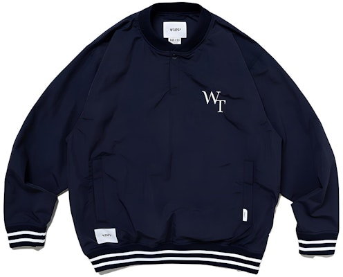 WTAPS SS23 Solid Color Pullover Baseball Jacket for Men. 231BRDT-JKM02-NV Buy WTAPS SS23 Solid Color Pullover Baseball Jacket for Men. 231BRDT-JKM02-NV