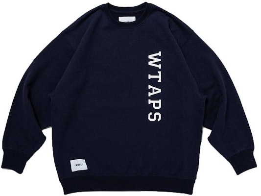 WTAPS SS23 Solid Logo Knit Sweater Navy Blue Edition. 231ATDT-CSM02-NV Buy WTAPS SS23 Solid Logo Knit Sweater Navy Blue Edition. 231ATDT-CSM02-NV