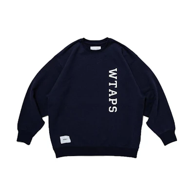 WTAPS SS23 Solid Logo Knit Sweater Navy Blue Edition. 231ATDT-CSM02-NV