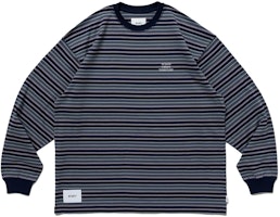 WTAPS Striped Crewneck Long Sleeve Cotton Sweatshirt 231ATDT-CSM20 WTAPS Striped Crewneck Long Sleeve Cotton Sweatshirt 231ATDT-CSM20