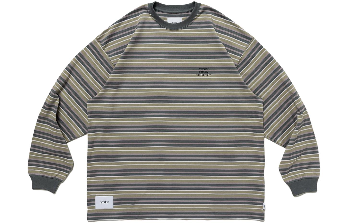 Order WTAPS 條紋圓領長袖純棉衛衣 231ATDT-CSM20