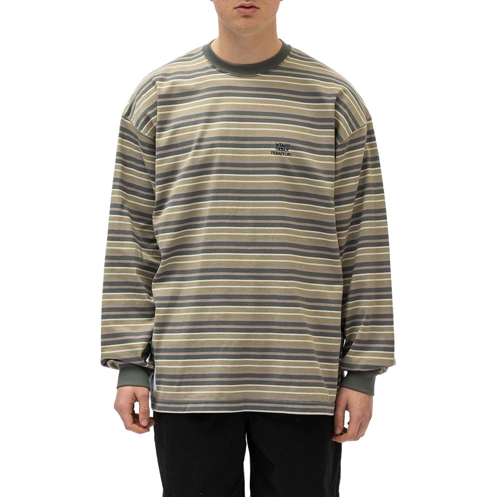 Lookbook WTAPS 條紋圓領長袖純棉衛衣 231ATDT-CSM20