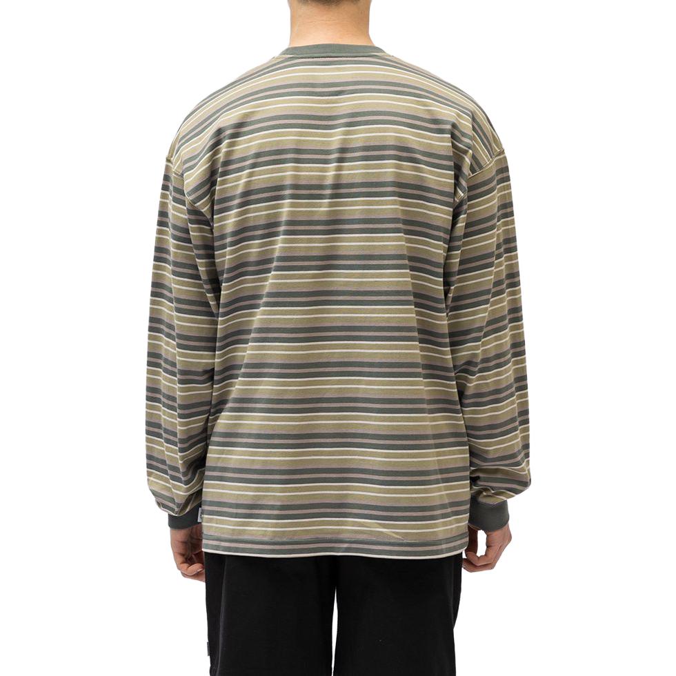 Shop WTAPS 條紋圓領長袖純棉衛衣 231ATDT-CSM20