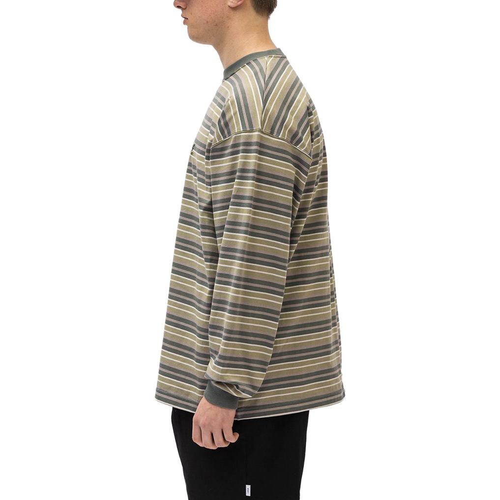 Purchase WTAPS 條紋圓領長袖純棉衛衣 231ATDT-CSM20