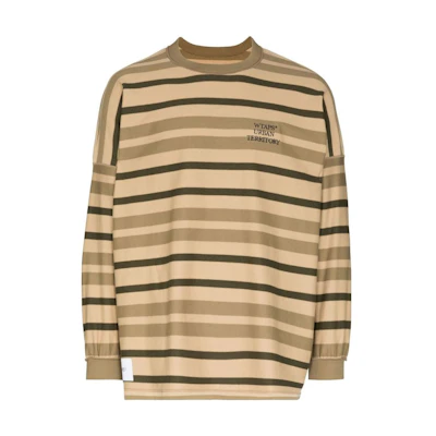 WTAPS Striped Crewneck Pullover Sweatshirt Colorblock Design 221ATDTCSM30