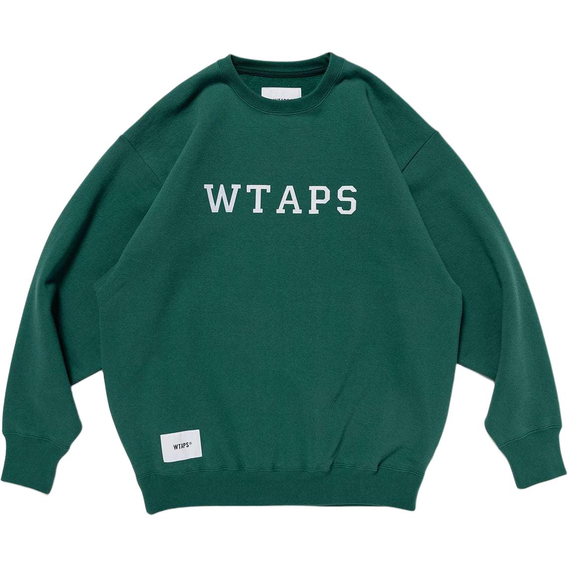 WTAPS Unisex Casual Lettered Crewneck Long Sleeve Sweatshirt 241ATDT-CSM03