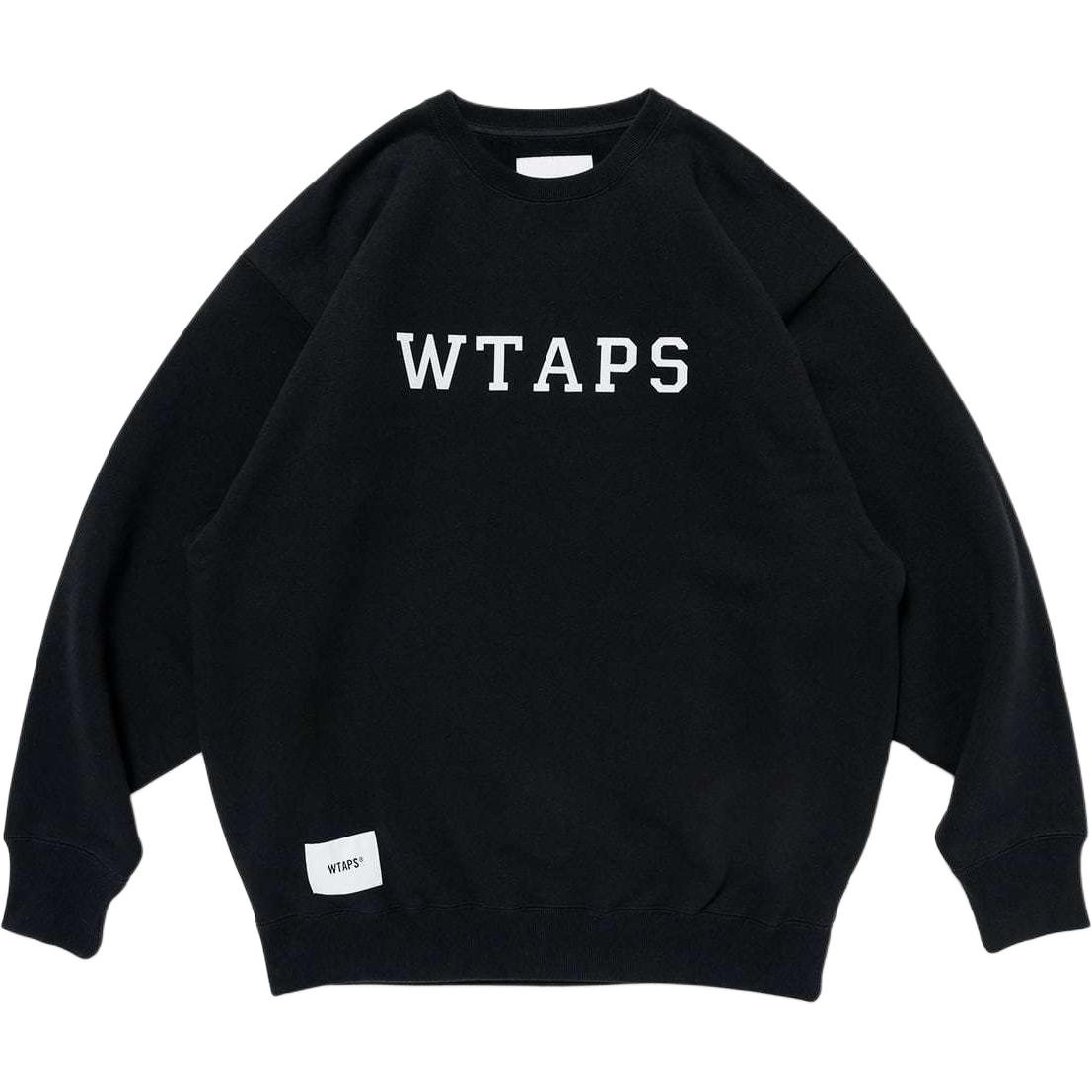Shop WTAPS Unisex Casual Lettered Crewneck Long Sleeve Sweatshirt 241ATDT-CSM03