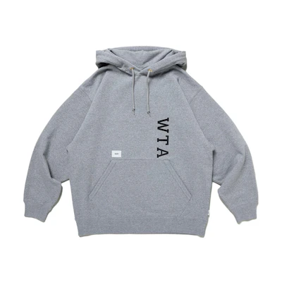 WTAPS Unisex Grey Colorblock Letter Print Pullover Hoodie Long Sleeve 231ATDT-CSM01-GRAY