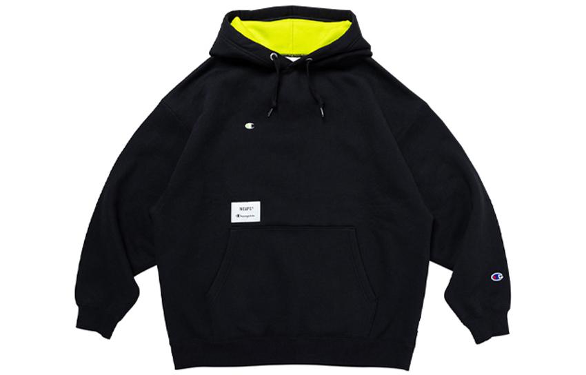 WTAPS Champion Logo Print Sweatshirt Unisex Black 222HBCHD-CSM04S