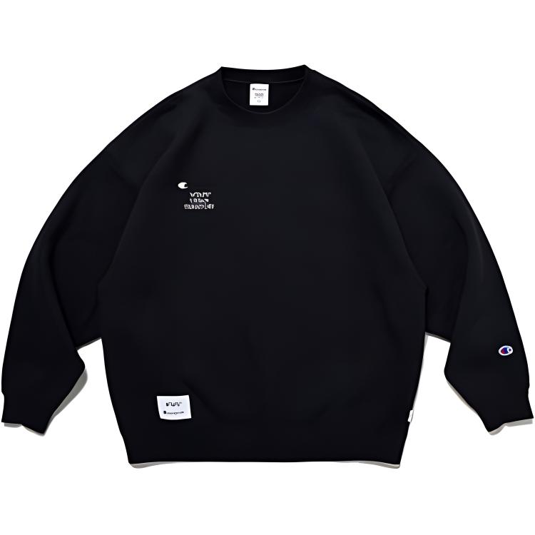 WTAPS Champion SS23 Pullover Sweatshirt Black 222HBCHD-CSM03S