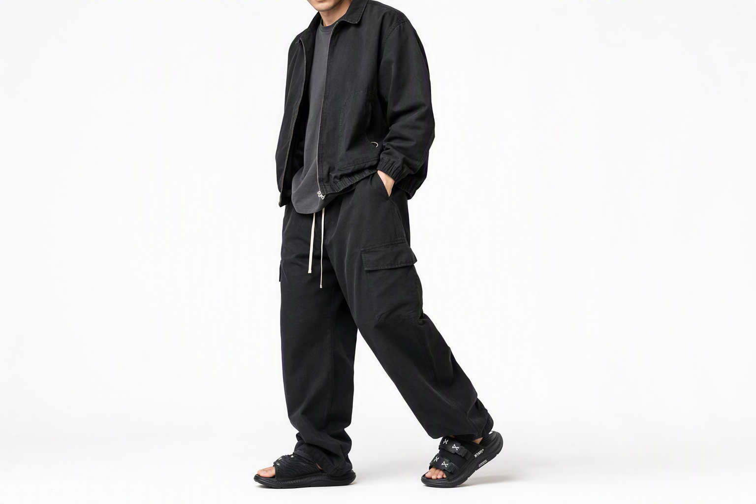 Order WTAPS x HOKA ONE ONE ORA Luxe 舒適百搭 防滑一字拖鞋 男女同款 黑白