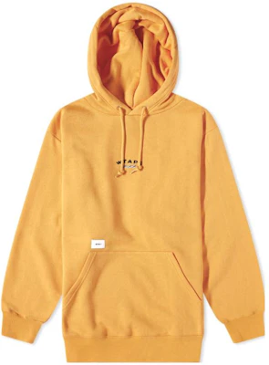 WTAPS Yellow Hoodie with Embroidered Letter Logo and Drawstring 212ATDT-CSM20-YLW Buy WTAPS Yellow Hoodie with Embroidered Letter Logo and Drawstring 212ATDT-CSM20-YLW