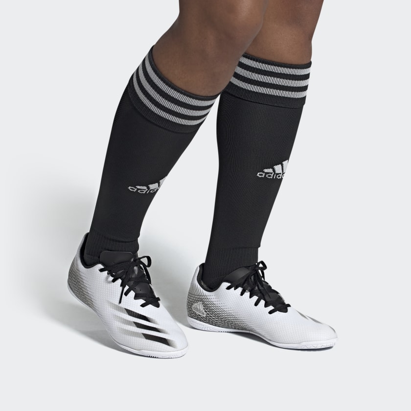 Sizing adidas X GHOSTED.4 防滑耐磨 足球鞋 男款 白黑