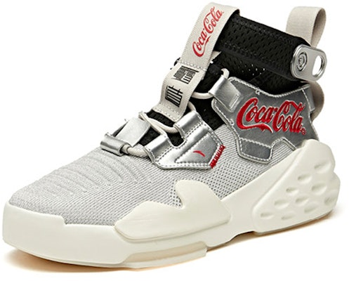 x Anta Coca-Cola High-Top Sneakers 'Silver Black' 11948099S-1 Lookbook x Anta Coca-Cola High-Top Sneakers 'Silver Black' 11948099S-1