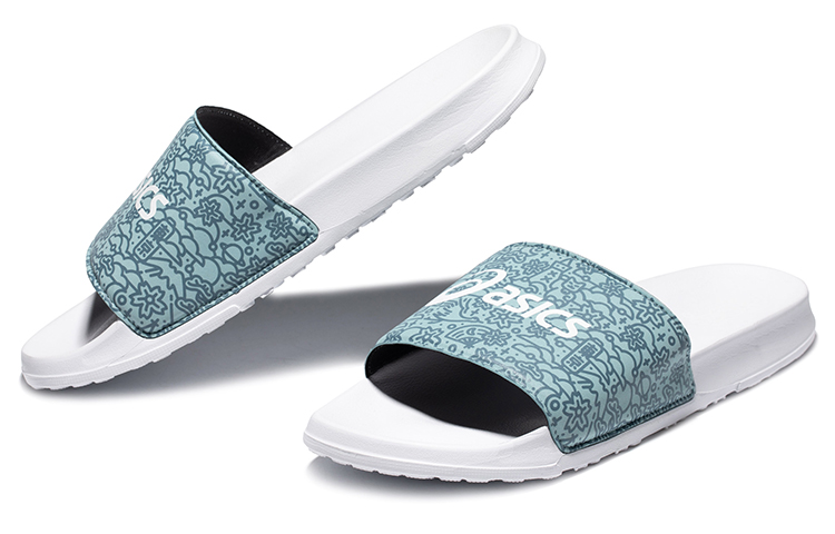 Lookbook x ASICS Sayhello Sandel Mandi Santai Putih Slipper Uniseks 1173A027-300