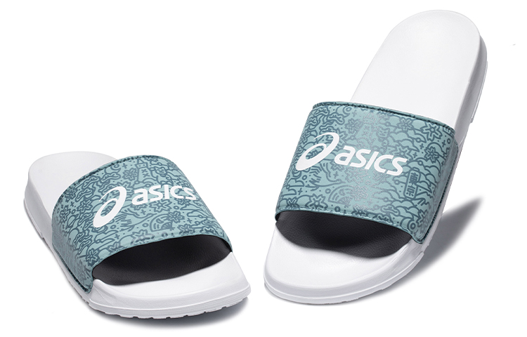 Shop x ASICS Sayhello Sandel Mandi Santai Putih Slipper Uniseks 1173A027-300
