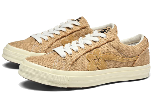 Shop 匡威 x Golf le Fleur* One Star 小花聯名 大地色 編織 中性