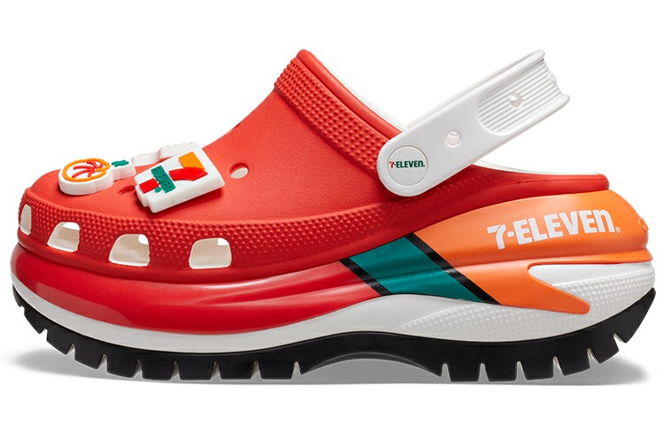 x Crocs 7-ELEVEN Classic Crush Clog 'Red' 208273-610