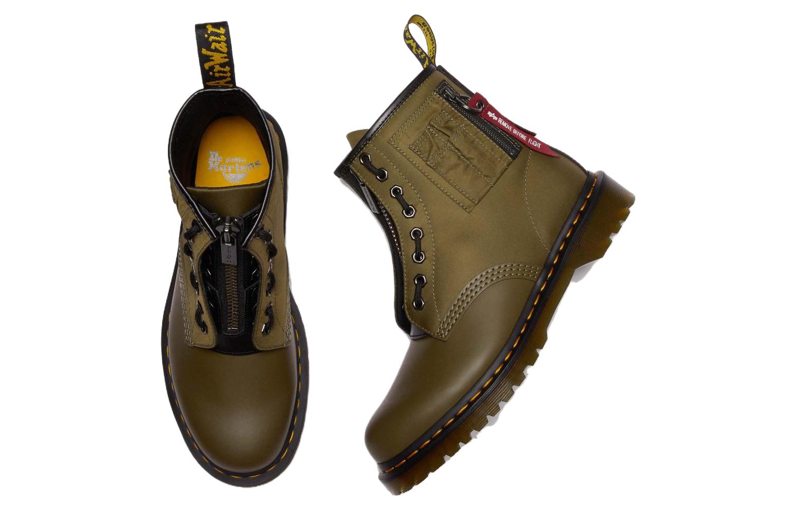 x Dr. Martens Alpha Industries 1460 Ben Boot 'Olive Black' 圖 4