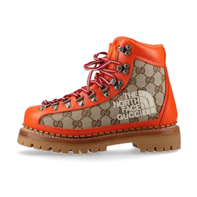 The North Face Gucci Lace Up Boot 'Beige Orange Monogram'