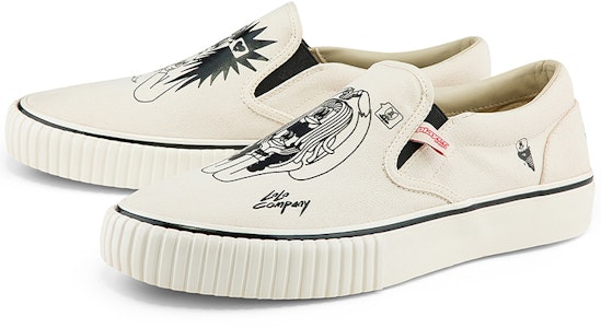 x Kappa Artist Kolaborasi Canvas Slip-On 'Putih' K0BX5VS16D-024 Shop x Kappa Artist Kolaborasi Canvas Slip-On 'Putih' K0BX5VS16D-024