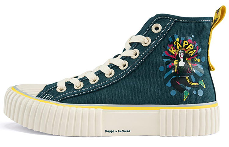 x Kappa Artist Collab High-Top Canvas 'Qing Jade Blue' K0A65VS70D-849