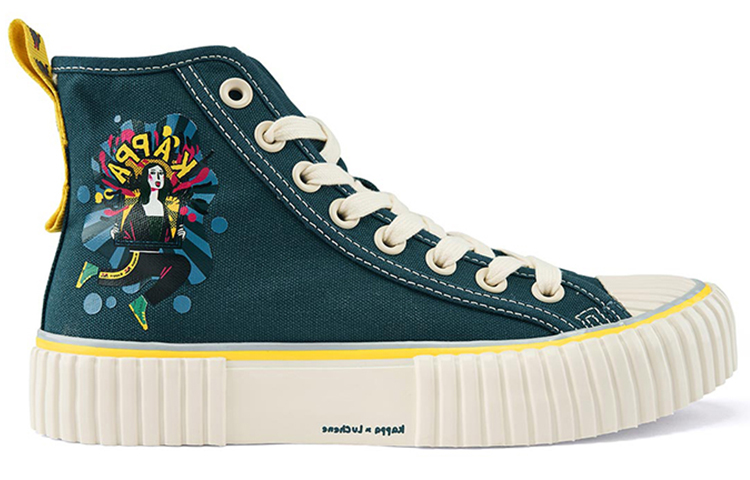 Order x Kappa Artist Collab Hoge Canvas ''Qing Jade Blauw'' K0A65VS70D-849