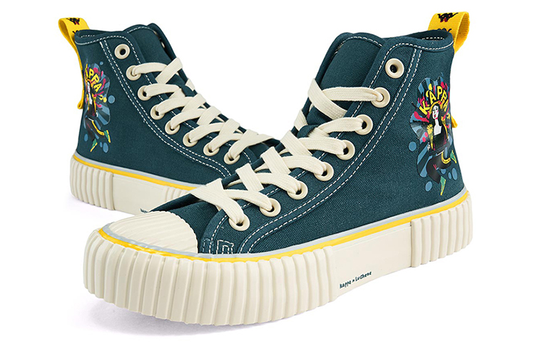 x Kappa Artist Collab High-Top Canvas 'Qing Jade Blue' 圖 4