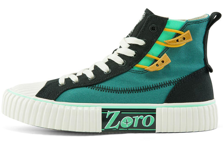 x Kappa One Piece High-Top Canvas 'Black Green' KPCBEVS82C-3604