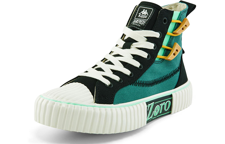 Lookbook x Kappa One Piece High-Top Canvas 'Hitam Hijau' KPCBEVS82C-3604