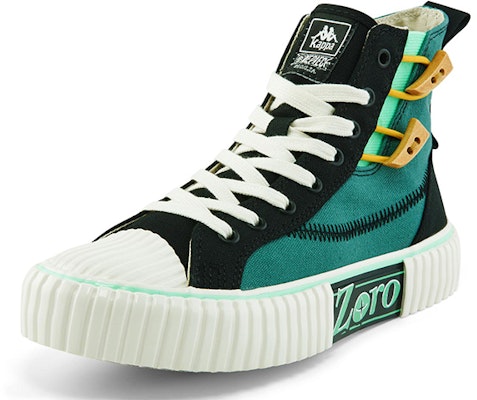 x Kappa One Piece High-Top Canvas 'Black Green' KPCBEVS82C-3604 Lookbook x Kappa One Piece High-Top Canvas 'Black Green' KPCBEVS82C-3604