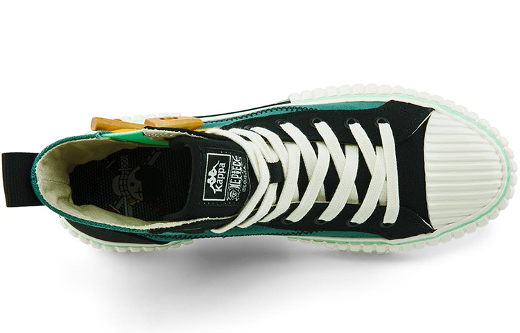 Shop x Kappa One Piece High-Top Canvas 'Hitam Hijau' KPCBEVS82C-3604