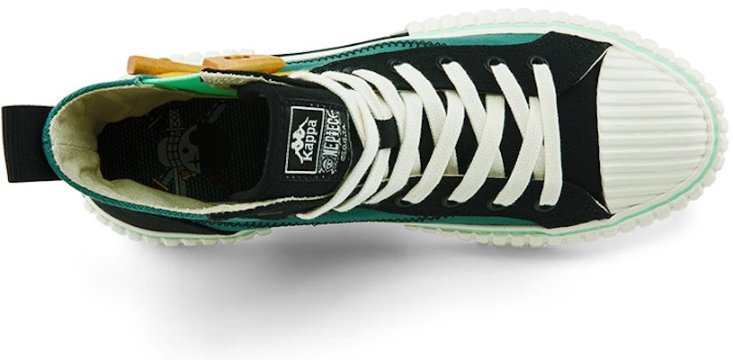 x Kappa One Piece High-Top Canvas 'Black Green' KPCBEVS82C-3604 Shop x Kappa One Piece High-Top Canvas 'Black Green' KPCBEVS82C-3604