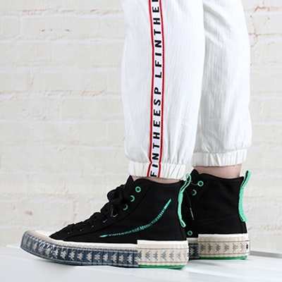 Kappa 조로 블랙그린 하이탑 캔버스 원피스 (Kappa Zoro Black Green High-Top Canvas One Piece) KPCBGVS51C-990 Shop Kappa 조로 블랙그린 하이탑 캔버스 원피스 (Kappa Zoro Black Green High-Top Canvas One Piece) KPCBGVS51C-990