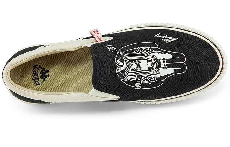 Lookbook x Kappa Speler Kunstenaarscollab Slip-On Canvas ''Zwart'' K0BX5VS16D-990A