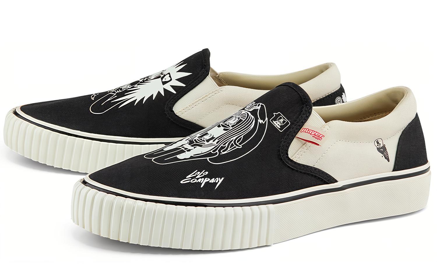Shop x Kappa Speler Kunstenaarscollab Slip-On Canvas ''Zwart'' K0BX5VS16D-990A