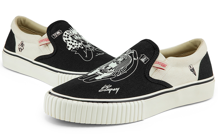 Purchase x Kappa Speler Kunstenaarscollab Slip-On Canvas ''Zwart'' K0BX5VS16D-990A