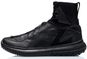 x Li-Ning Chen Peng 'New York Fashion Week Show Collection - Zha' High-Top Patchwork Sneakers 'Black' AGBP071-1 x Li-Ning Chen Peng 'New York Fashion Week Show Collection - Zha' High-Top Patchwork Sneakers 'Black' AGBP071-1