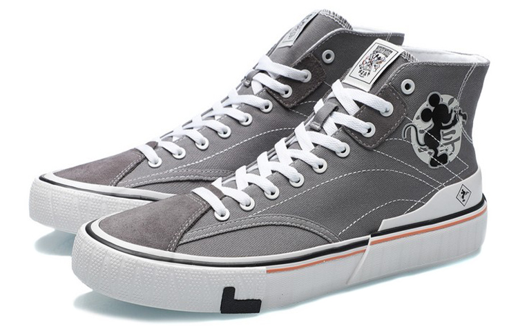 Lookbook 李寧 x ミッキーマウス ハイカットキャンバス (グレー/ホワイト) AECR007-2