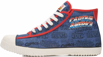 x Li-Ning Marvel Captain America High 'Street Blue White' ALAK089-2 x Li-Ning Marvel Captain America High 'Street Blue White' ALAK089-2