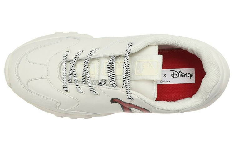 Shop MLB x 迪士尼 米奇聯名 復古老爹鞋 白色 男女同款