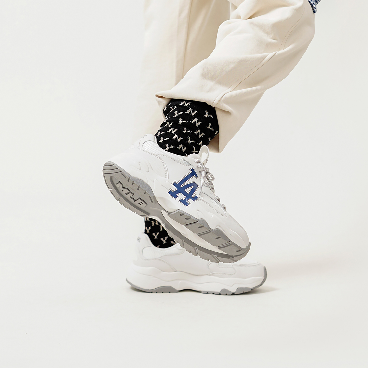 Cheap x MLB ドジャース 厚底ローカット(青) 3ASHC312N-07BLD