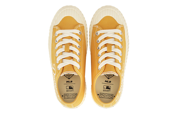Lookbook x MLB 新款“Play Ball 洛杉矶道奇低帮帆布鞋 - 姜黄色” 32SHP6011-07D