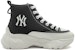 MLB New York Yankees Canvas High-Top 'Black Platform' Hitam Tinggi 3ASHUL12N-50BKS