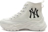 Buy 纽约洋基高帮厚底帆布鞋 '白色' 3ASHUL12N-50WHS
