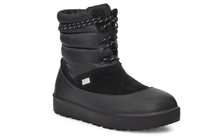 UGG Stampd Lace-Up Snow Boots Black 圖 3