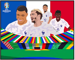 Xenon "Into the Game - France Team" Limited Edition World Cup Art Canvas Decor XenonQ20037 Xenon "Into the Game - France Team" Limited Edition World Cup Art Canvas Decor XenonQ20037