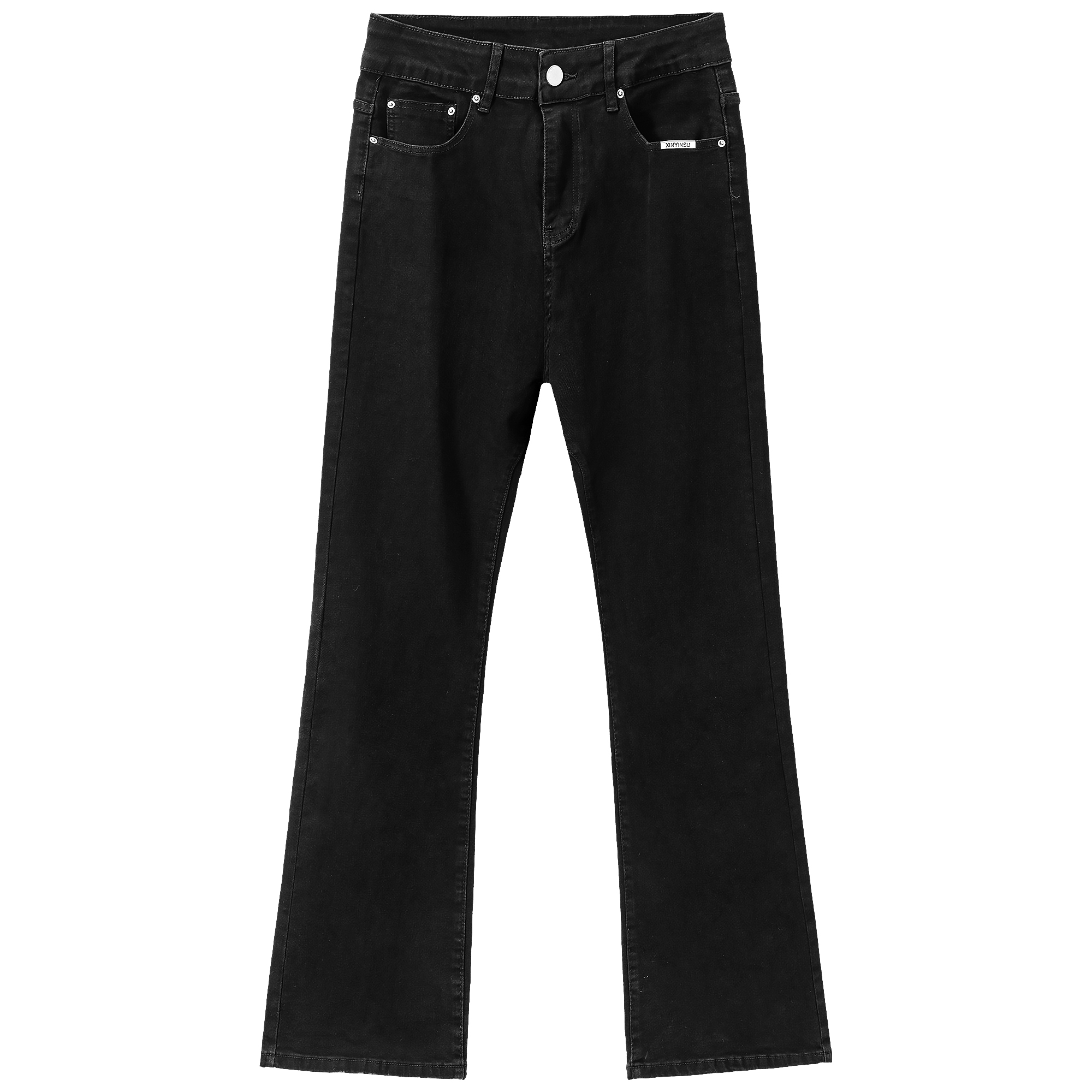 XINYINSU Cleanfit Washed Mid-Rise Wide-Leg Denim Pants Unisex Autumn Winter Style X9311